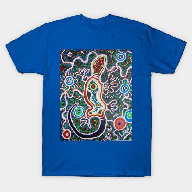 GEKO AT THE WATERHOLE T-Shirt by kunjawildifeart